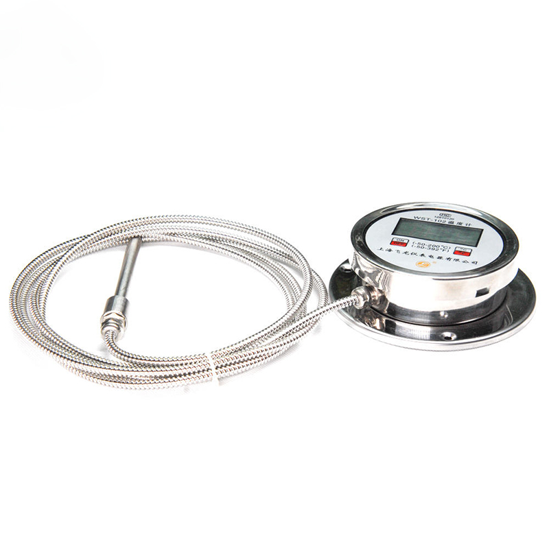 دماسنج صفحه نمایش دیجیتال با دقت بالا دماسنج شعاعی K-Type Pt100 دماسنج دیجیتال شیلنگ انعطاف پذیر فولادی ضد زنگ